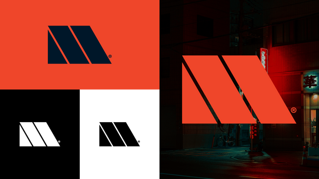 "M" Retrofuturistic Logo